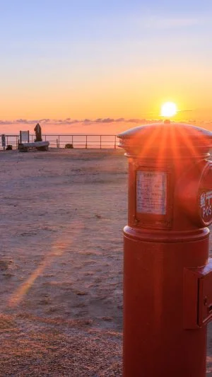 無料壁紙 まるでダイヤモンド天空のポスト。PCとデスクトップ壁紙に最適な4K高画質の無料壁紙。三重県伊勢市の天空のポストで撮影したフリー写真素材