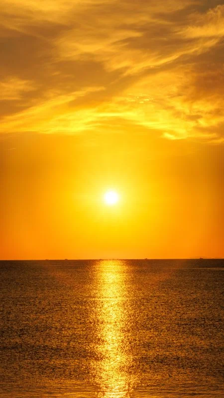 黄金に輝く日の出