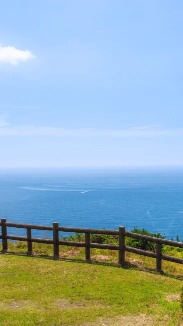 無料壁紙 プリケツと太平洋。PCとデスクトップ壁紙に最適な4K高画質の無料壁紙。三重県南伊勢町の南海展望台で撮影したフリー写真素材