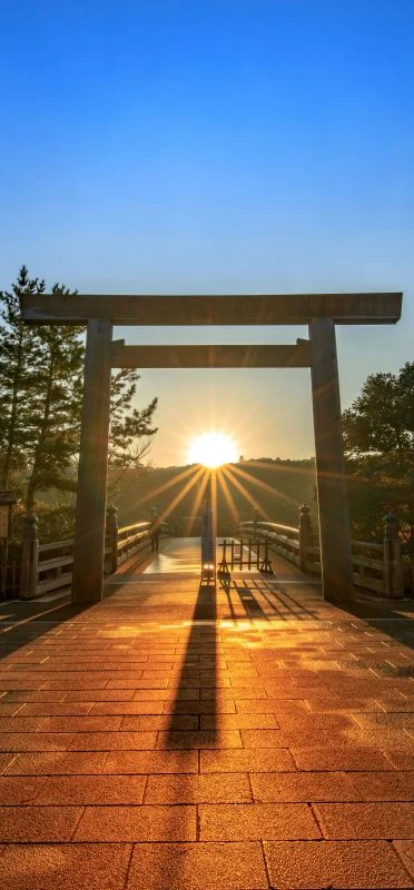 伊勢神宮 日の出の待ち受け