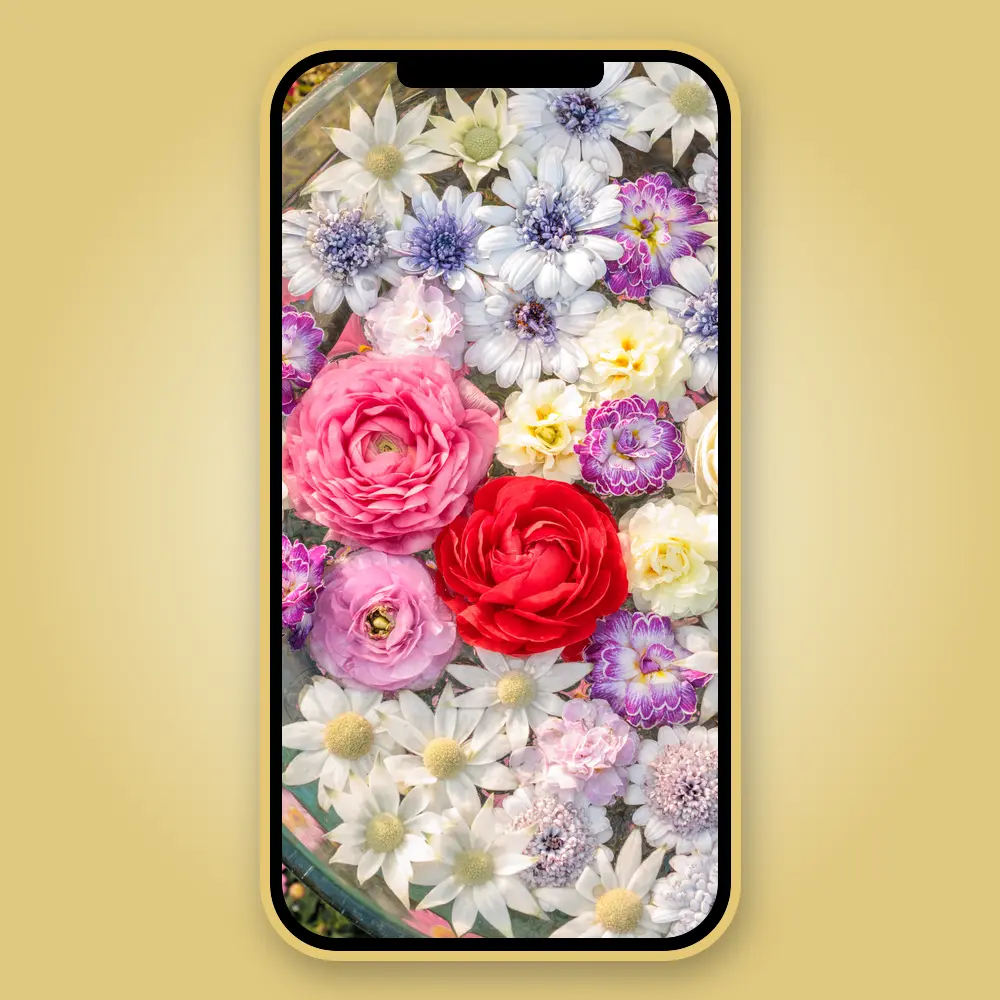 おしゃれなバラの花手水