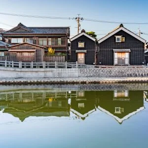 無料壁紙 伊勢河崎の河岸。PCとデスクトップ壁紙に最適な4K高画質の無料壁紙。三重県伊勢市の伊勢河崎で撮影したフリー写真素材