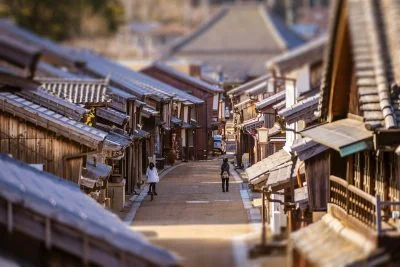 無料壁紙 静寂の関宿。PCとデスクトップ壁紙に最適な4K高画質の無料壁紙。三重県亀山市の東海道関宿で撮影したフリー写真素材