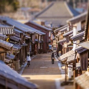 東海道関宿のフリー写真素材