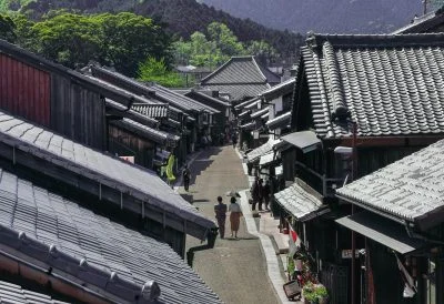 無料壁紙 初夏の関宿。PCとデスクトップ壁紙に最適な4K高画質の無料壁紙。三重県亀山市の東海道関宿で撮影したフリー写真素材