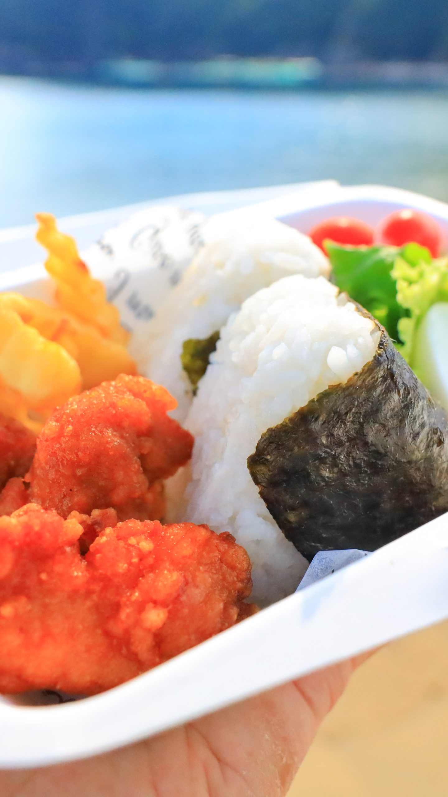 波打ち際でランチ(三重県紀北町・城ノ浜プール&ビーチ)