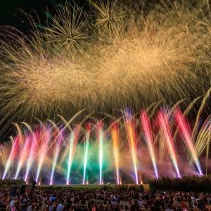 亀山市関宿納涼花火大会のフリー写真素材