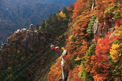 無料壁紙 富士見岩展望台からゴンドラをズームアップして撮影。PCとデスクトップ壁紙に最適な4K高画質の無料壁紙。三重県菰野町の御在所ロープウエイで撮影したフリー写真素材