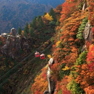 無料壁紙 富士見岩展望台からゴンドラをズームアップして撮影。PCとデスクトップ壁紙に最適な4K高画質の無料壁紙。三重県菰野町の御在所ロープウエイで撮影したフリー写真素材