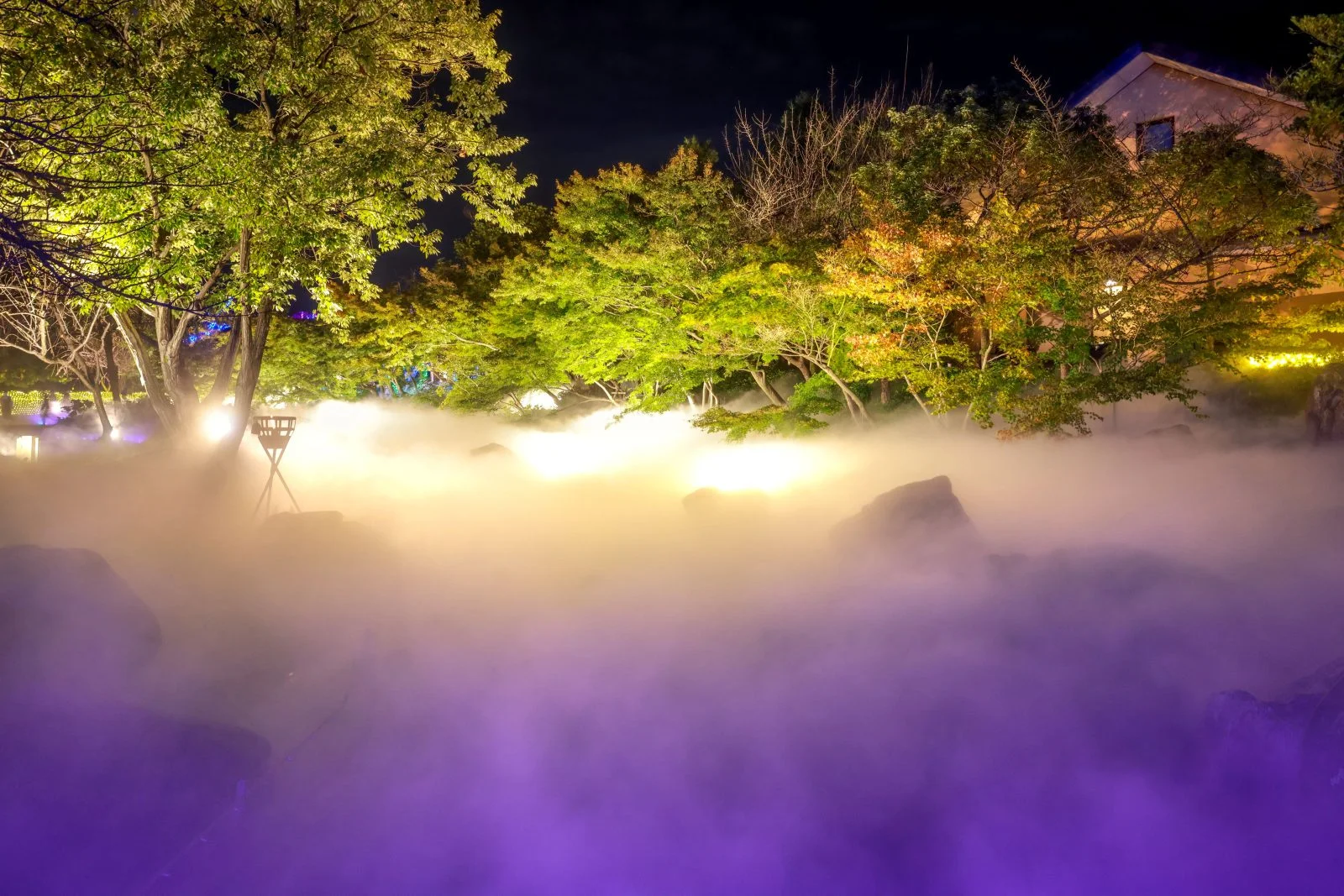 無料壁紙 幻想的な雲海。PCとデスクトップ壁紙に最適な4K高画質の無料壁紙。三重県桑名市のなばなの里で撮影したフリー写真素材