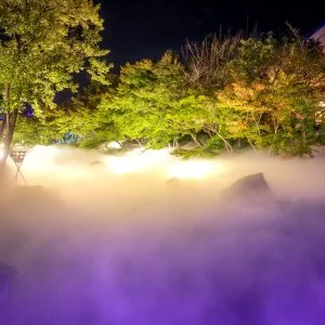 無料壁紙 幻想的な雲海。PCとデスクトップ壁紙に最適な4K高画質の無料壁紙。三重県桑名市のなばなの里で撮影したフリー写真素材