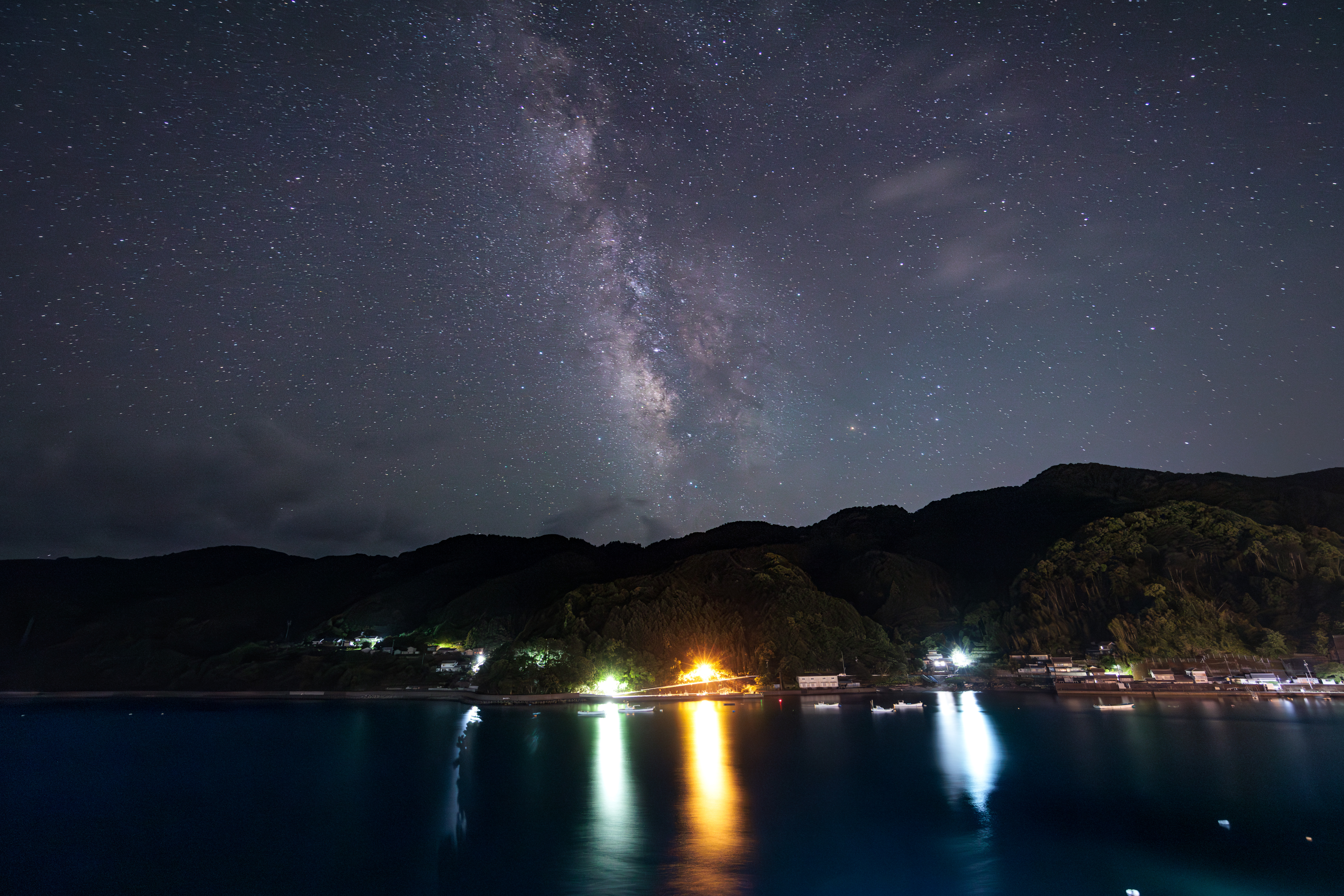 海宿 二木島の2階から眺める星空(海側)(三重県熊野市・二木島町)