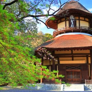 無料壁紙 新緑の俳聖殿。PCとデスクトップ壁紙に最適な4K高画質の無料壁紙。三重県伊賀市の俳聖殿で撮影したフリー写真素材