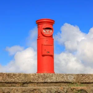 天空のポストのフリー写真素材