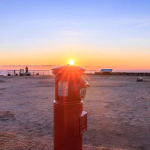 無料壁紙 これぞダイヤモンド天空のポスト。PCとデスクトップ壁紙に最適な4K高画質の無料壁紙。三重県伊勢市の天空のポストで撮影したフリー写真素材