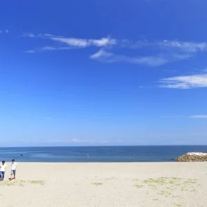 二見浦海水浴場のフリー写真素材