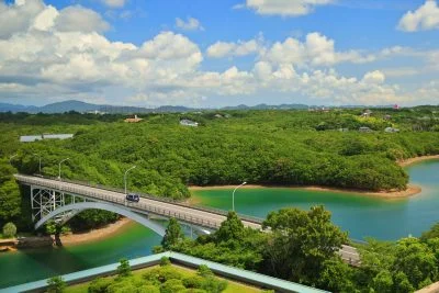 無料壁紙 志摩観光ホテルから眺める賢島大橋。PCとデスクトップ壁紙に最適な4K高画質の無料壁紙。三重県志摩市の賢島大橋で撮影したフリー写真素材