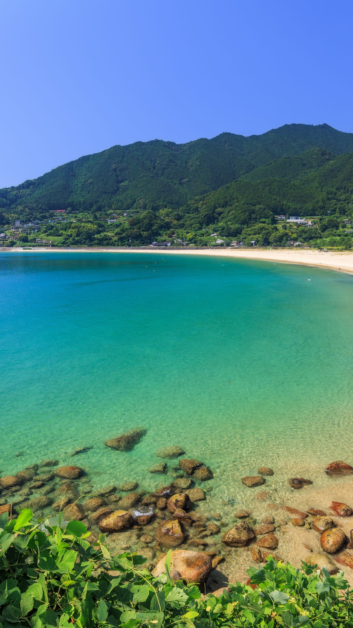 夏に煌めく新鹿の海(三重県熊野市・新鹿海水浴場)