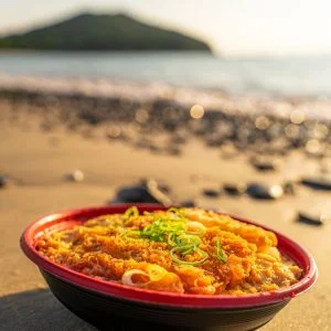 無料壁紙 ぎゅーとらのカツ丼で優勝。PCとデスクトップ壁紙に最適な4K高画質の無料壁紙。三重県志摩市の御座白浜海水浴場で撮影したフリー写真素材