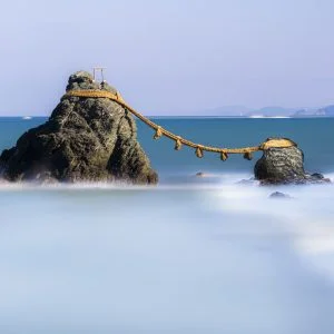 夫婦岩のフリー写真素材