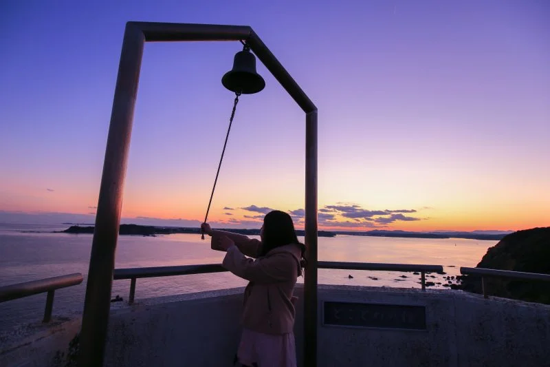 無料壁紙 展望台からのマジックアワー。PCとデスクトップ壁紙に最適な4K高画質の無料壁紙。三重県鳥羽市の菅崎園地（春雨展望台）で撮影したフリー写真素材