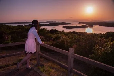 無料壁紙 桐垣展望台からの眺め。PCとデスクトップ壁紙に最適な4K高画質の無料壁紙。三重県志摩市のともやま公園（桐垣展望台）で撮影したフリー写真素材