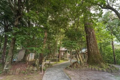 無料壁紙 九木神社の境内。PCとデスクトップ壁紙に最適な4K高画質の無料壁紙。三重県尾鷲市の九鬼町で撮影したフリー写真素材