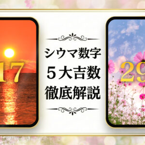 2026年最新「シウマ数字」待ち受けとは？【17・29】と5大吉数の意味、無料の待ち受けをご紹介✨️