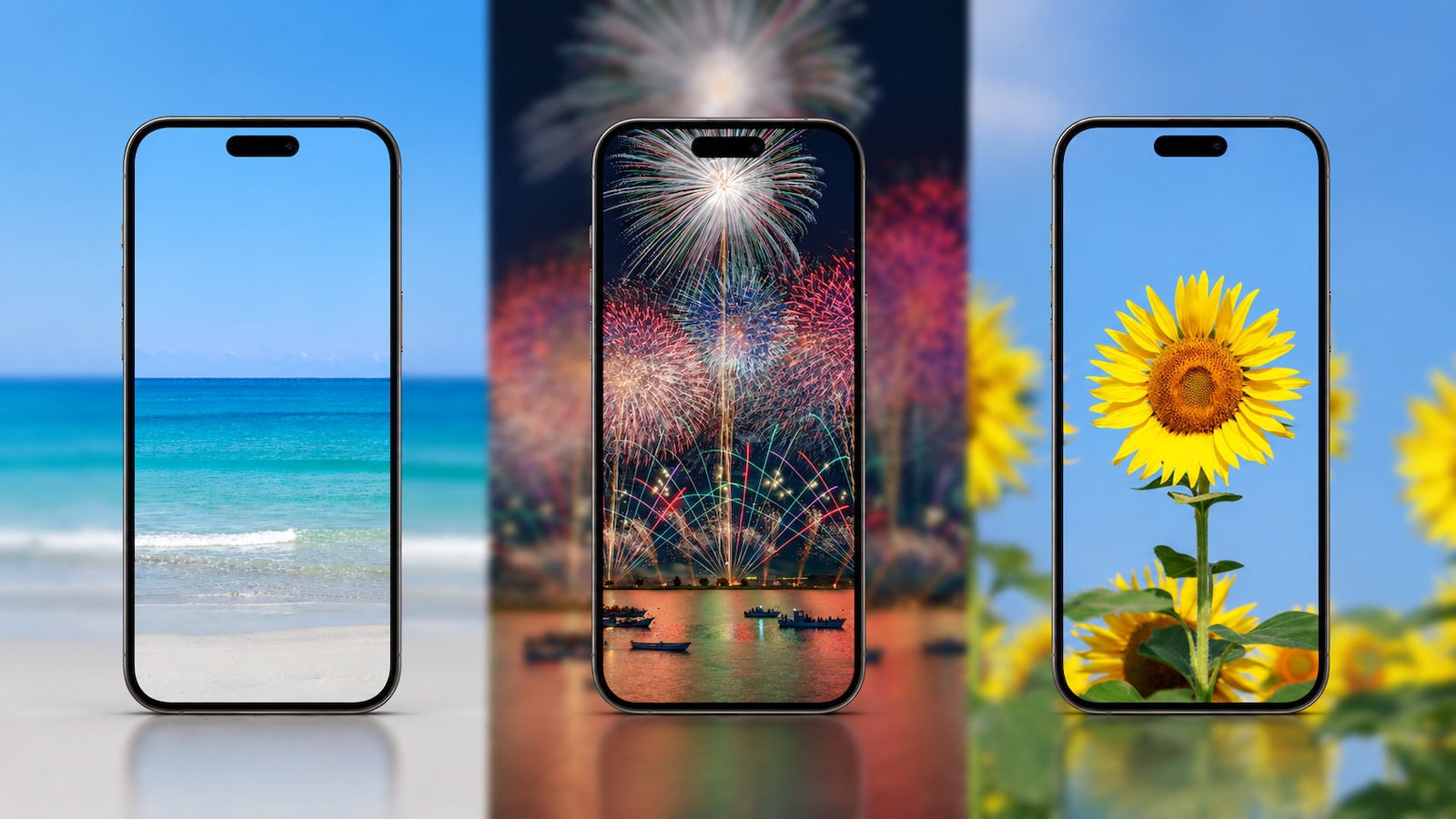 【無料】夏の壁紙60選🌻おしゃれなひまわり・海・花火の高画質スマホ待ち受け
