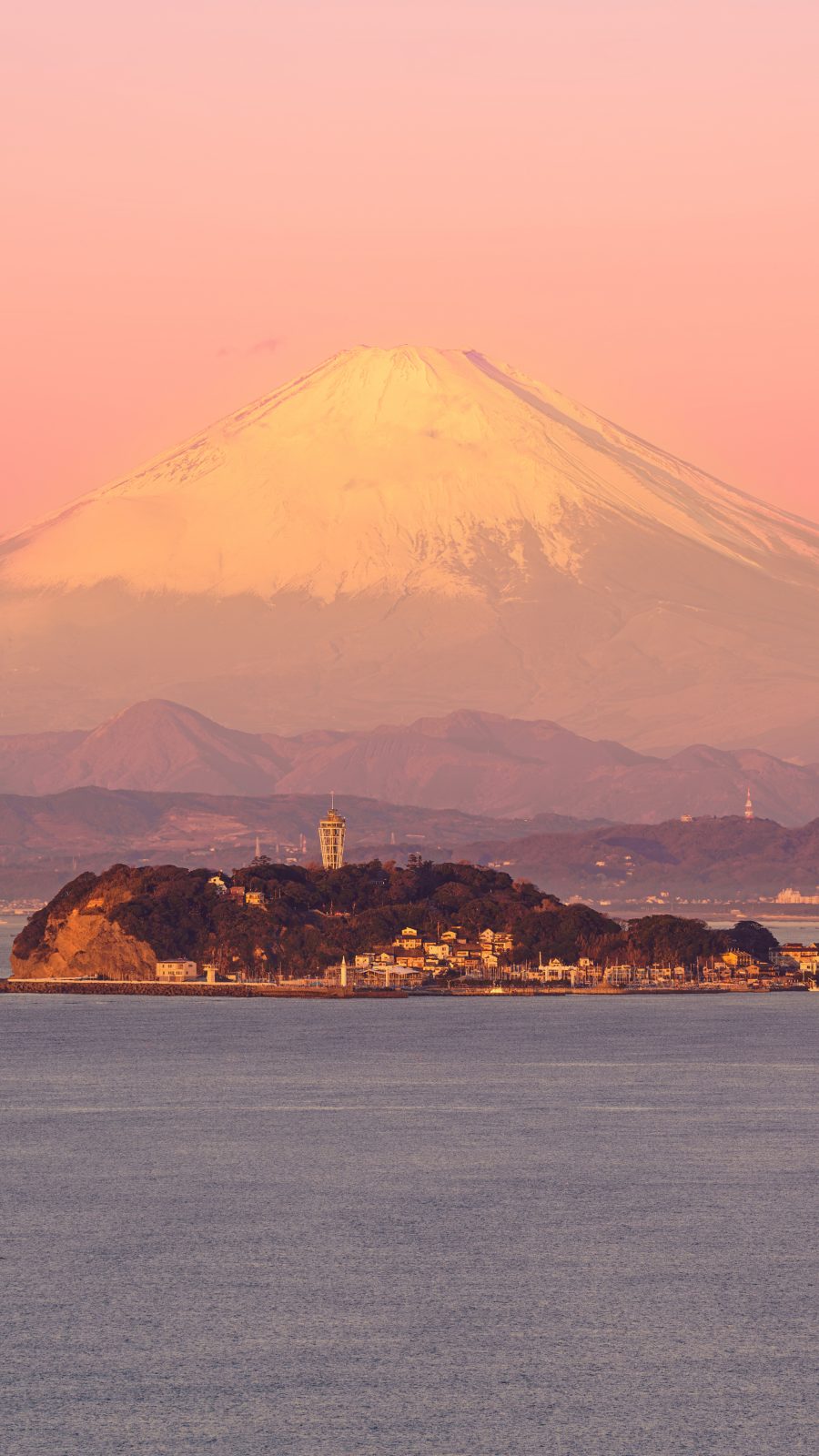 赤富士のスマホ壁紙（待ち受け画像）