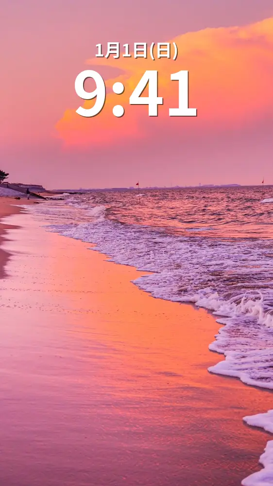 無料スマホ壁紙 マジックアワー。AndroidとiPhoneに対応した4K高画質の無料待ち受け画像。三重県津市の津なぎさまちで撮影したフリー写真素材