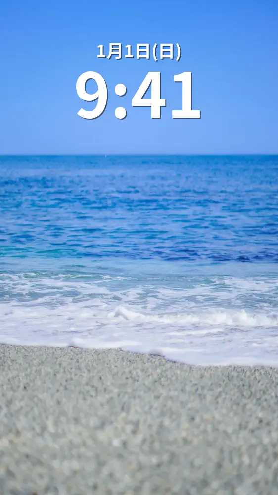 無料スマホ壁紙 おだやかな白波。AndroidとiPhoneに対応した4K高画質の無料待ち受け画像。三重県鳥羽市の菅島で撮影したフリー写真素材