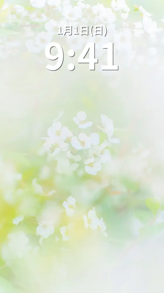 無料スマホ壁紙 淡い雪柳。AndroidとiPhoneに対応した4K高画質の無料待ち受け画像。三重県鈴鹿市の石垣池公園で撮影したフリー写真素材