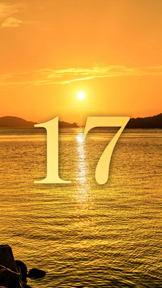漁港から眺める黄金の夕焼け 開運壁紙