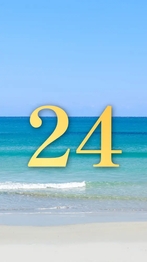 碧い海の開運数字壁紙