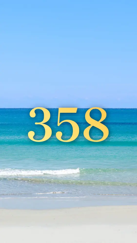 碧い海の開運数字壁紙