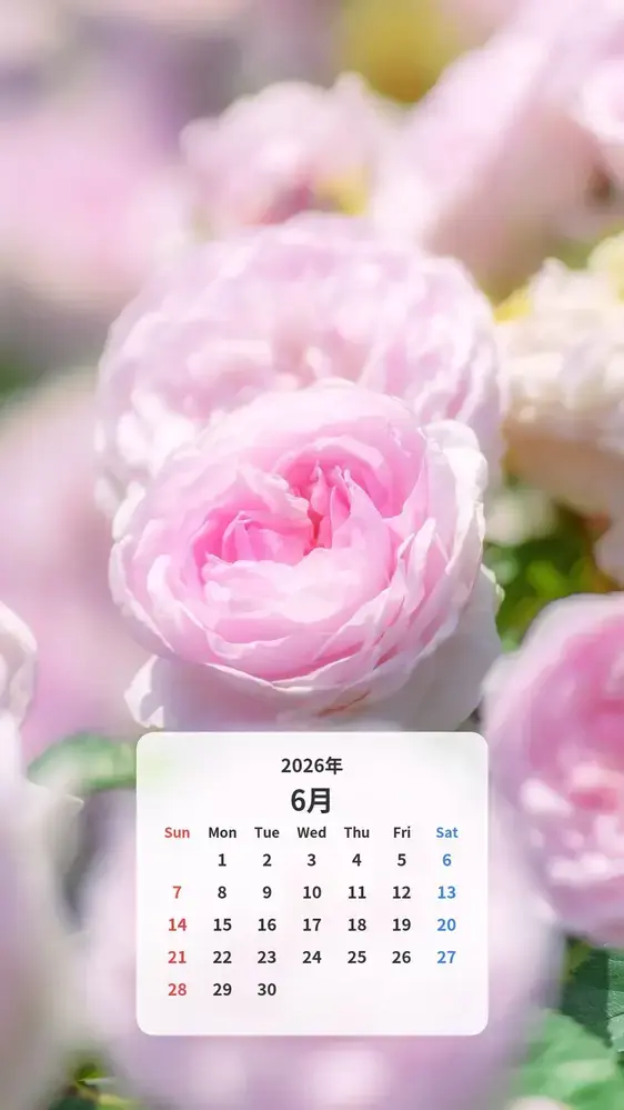 薔薇の楽園に包まれて...のカレンダー壁紙