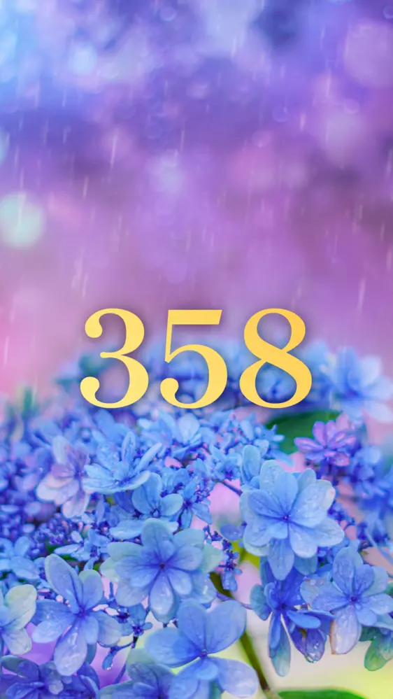 梅雨の紫陽花の開運数字壁紙