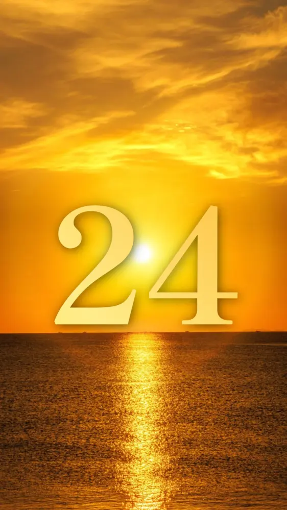 黄金に輝く日の出の開運数字壁紙