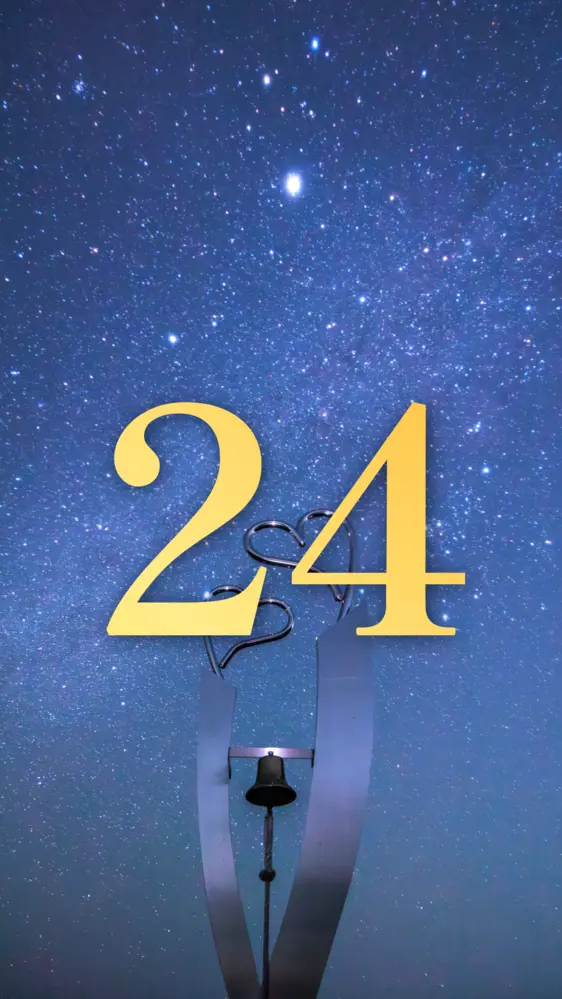 天の川とハートのロマンチックな夜の開運数字壁紙