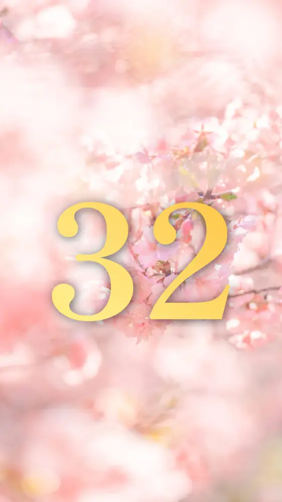 河津桜に包まれる世界の開運数字壁紙