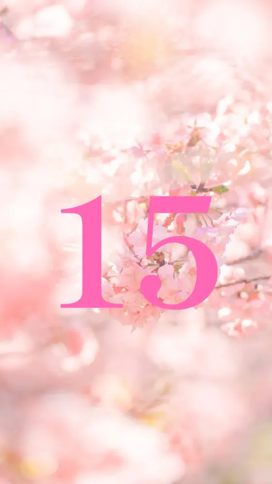 河津桜に包まれる世界 開運壁紙