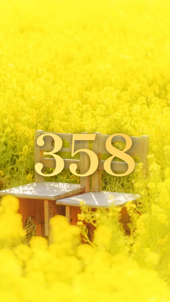 菜の花畑のペア席の開運数字壁紙